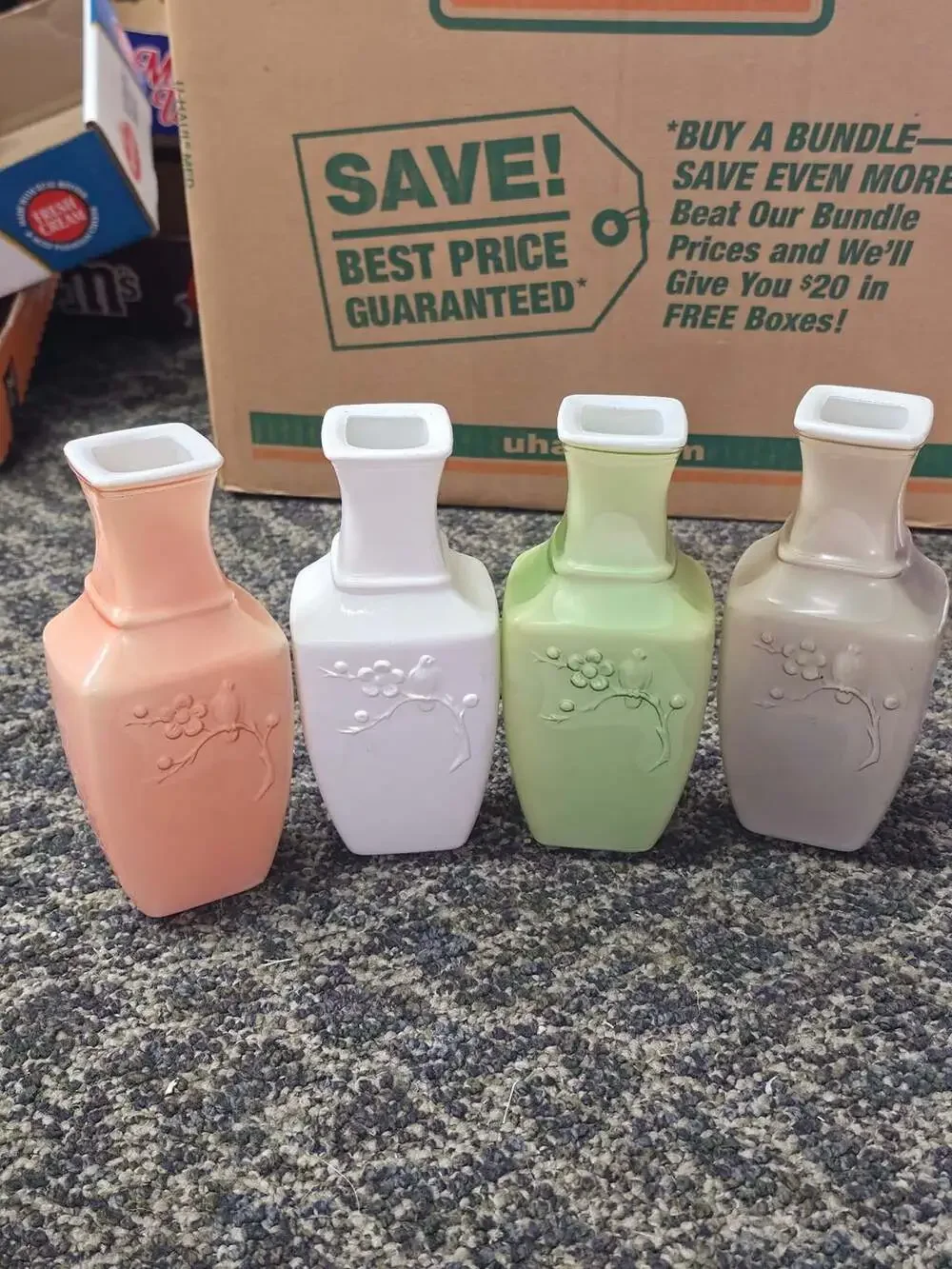 Lenox Ming Blossom Bud Vase Set 4 Assorted